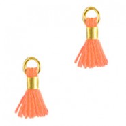 Mini Borla 0.7cm - Gold-neon orange